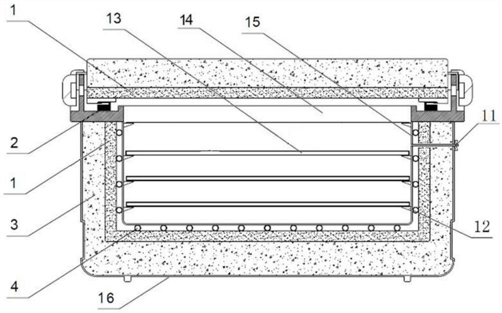 Ultralow-temperature refrigerating box and refrigerating method