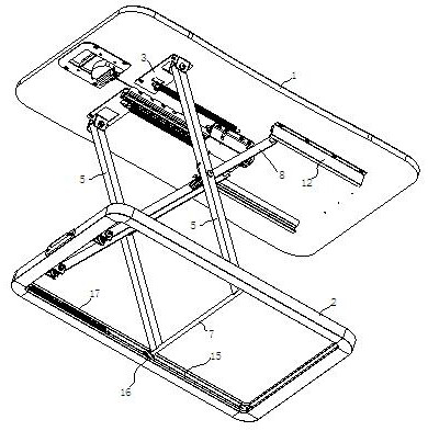 Lifting table structure