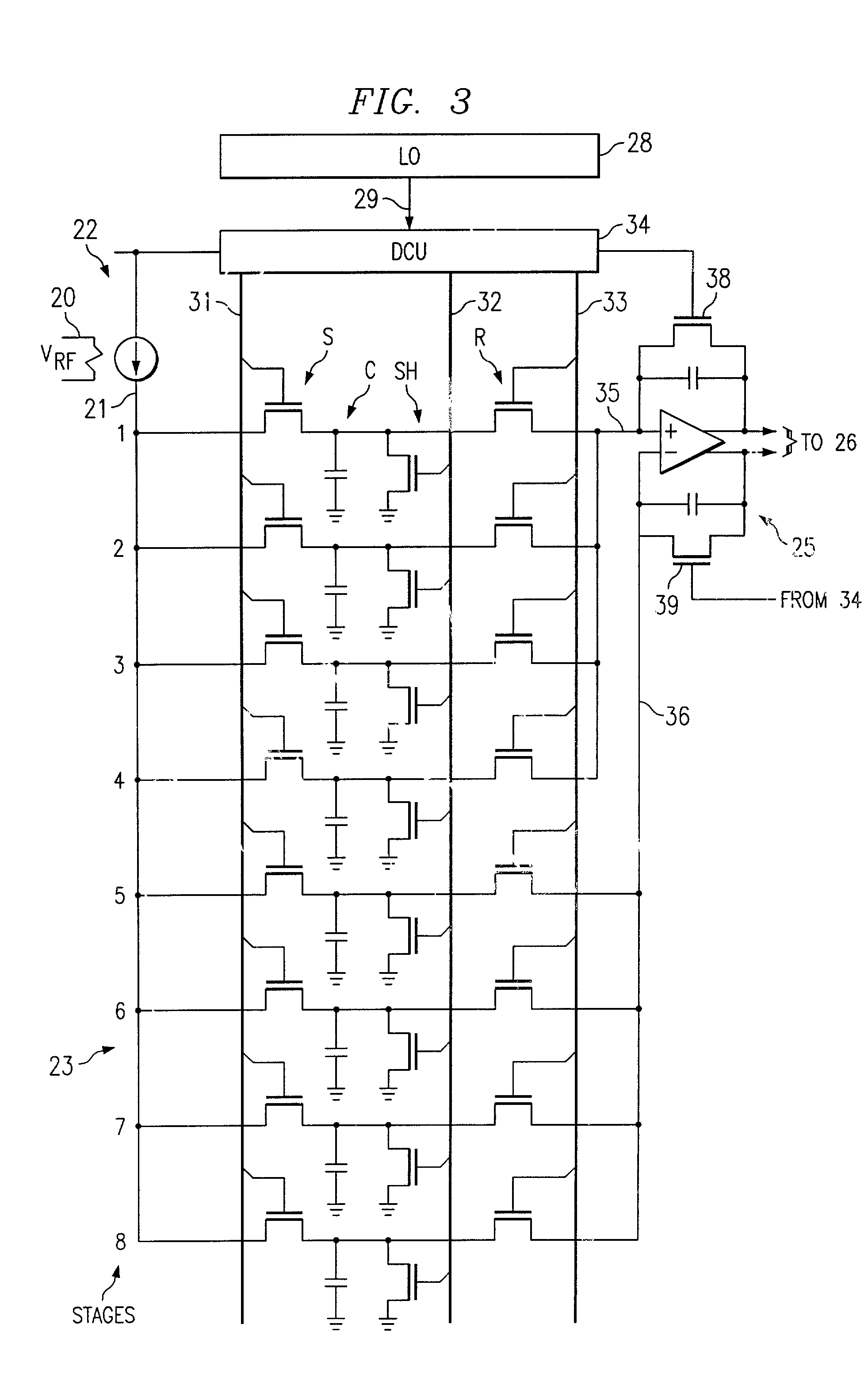 Digitally controlled analog RF filtering in subsampling communication receiver architecture