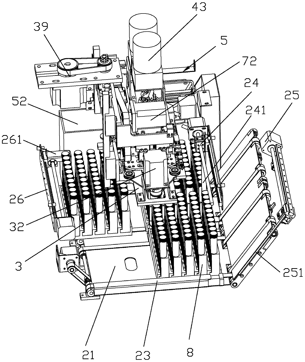 A urine collection tube cover opening machine