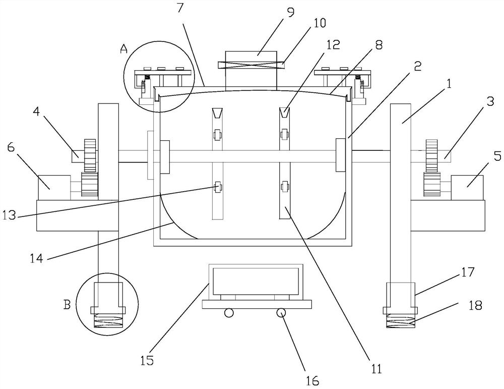 Pharmacy trough type mixing machine