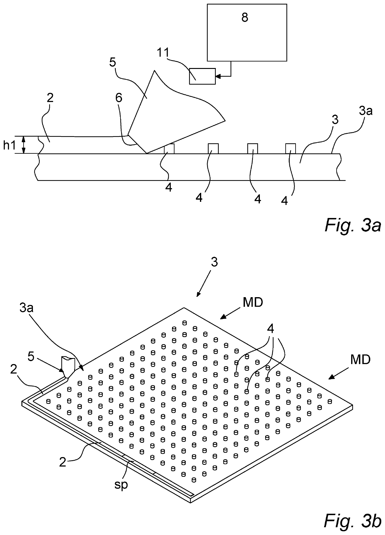 Method of applying a seal material in the manufacture of a VIG unit