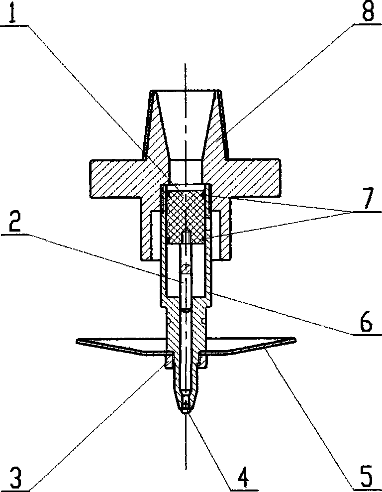 No-frame fusible alloy sprinkler nozzle