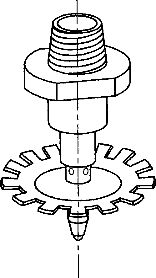 No-frame fusible alloy sprinkler nozzle