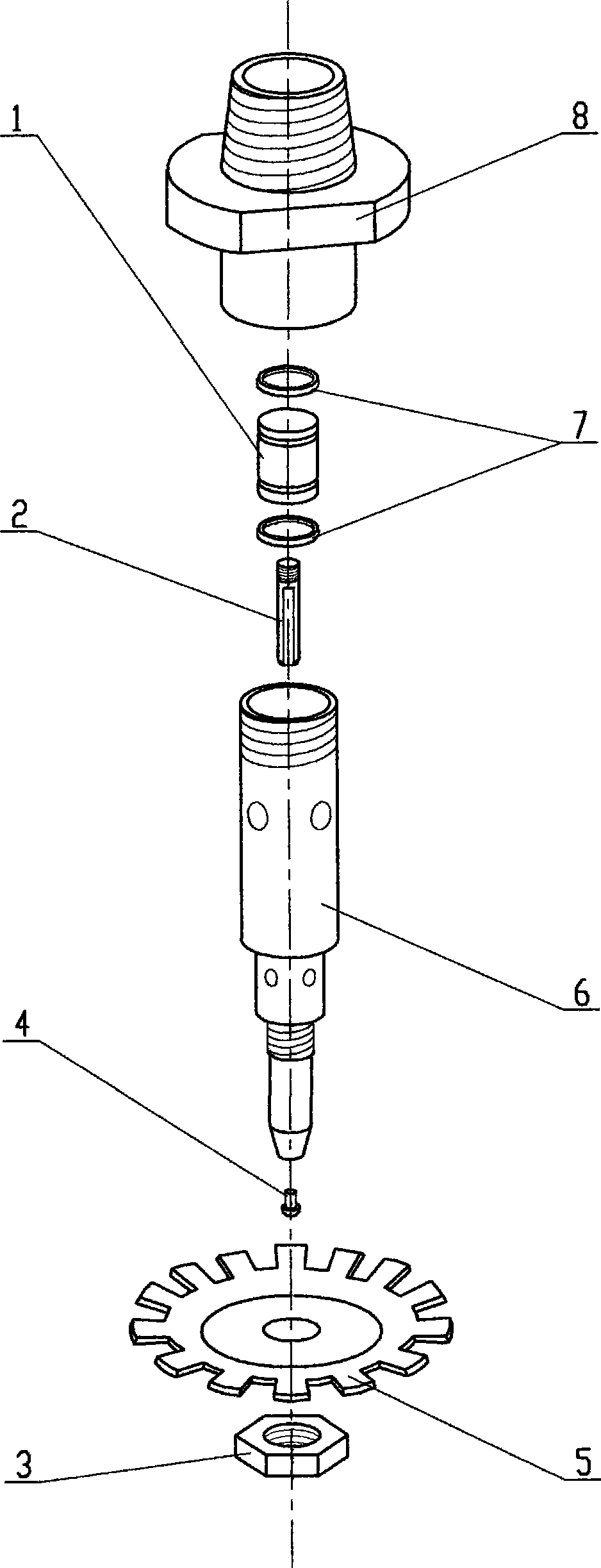 No-frame fusible alloy sprinkler nozzle