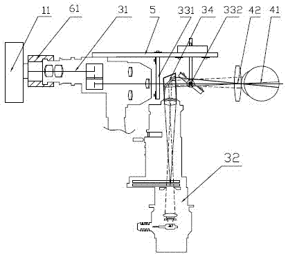 Device for testing color rendering performance of eye ground laser therapeutic instrument lighting system