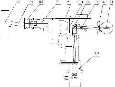 Device for testing color rendering performance of eye ground laser therapeutic instrument lighting system