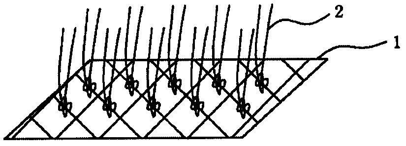 Hair knotting component part for netty materials and manufacturing method thereof