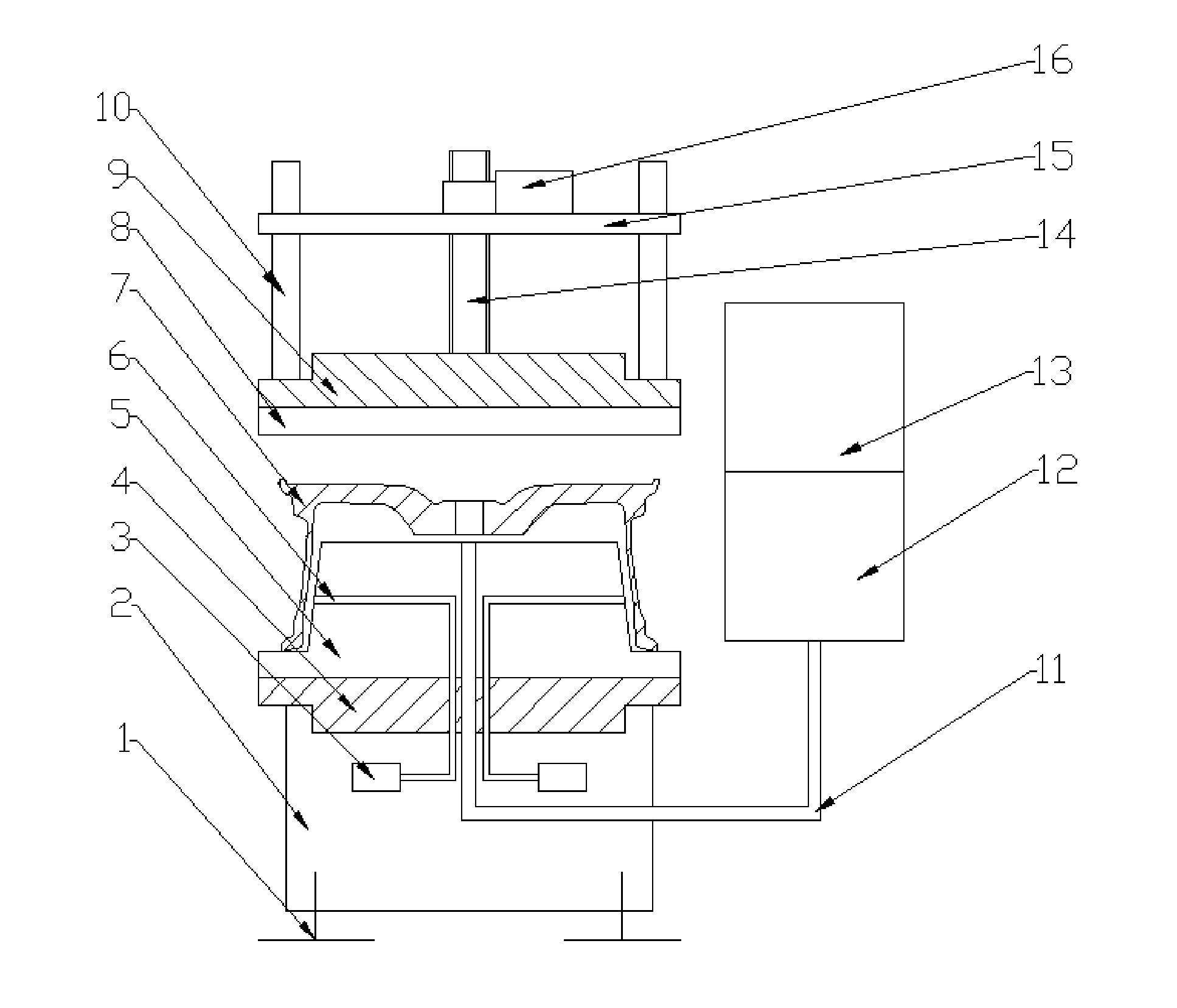 Air tightness detection device for aluminum alloy wheel hub and method for detecting air tightness of wheel hub