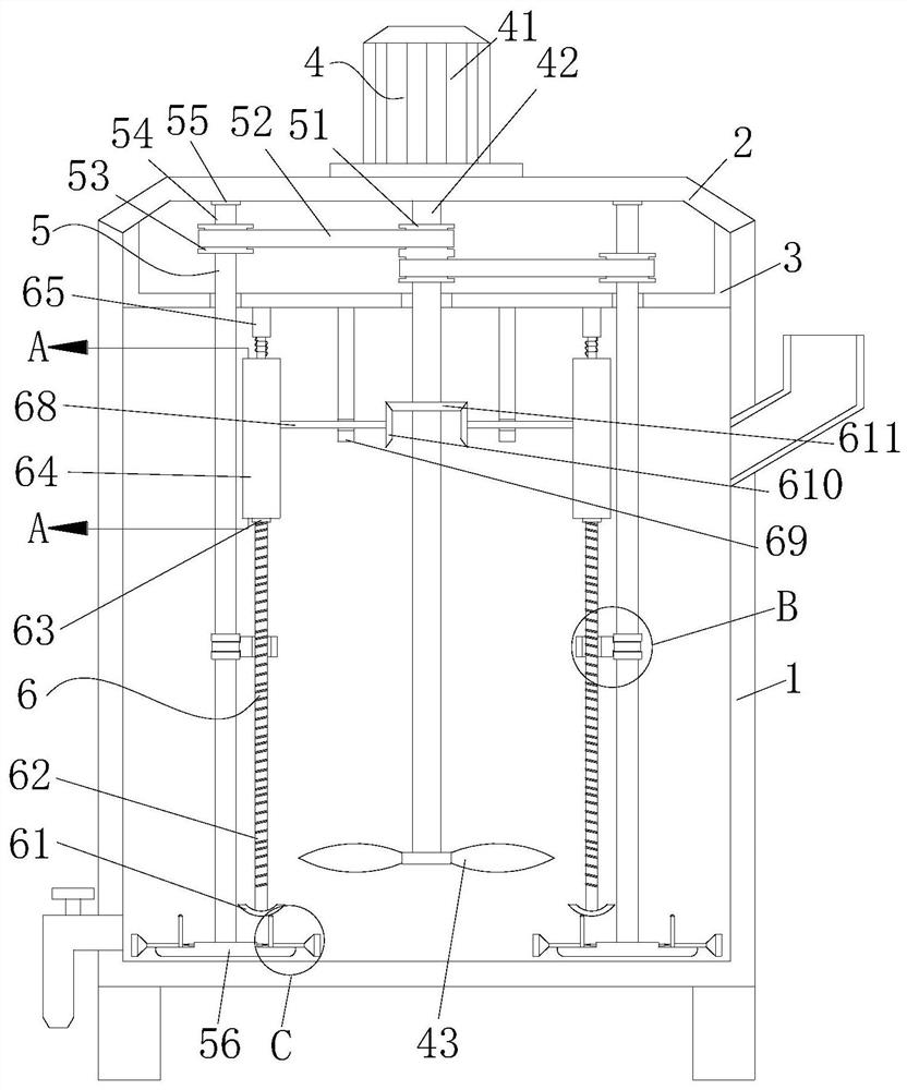 High-efficiency livestock feed mixing device