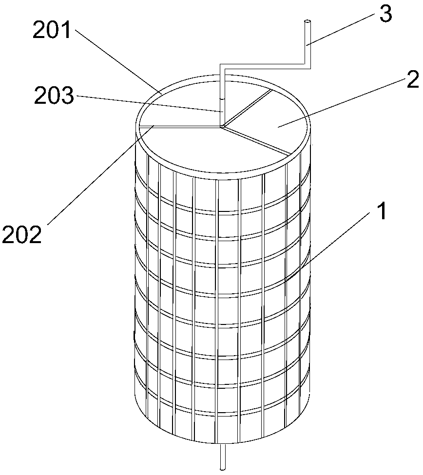 A separation tank for measuring crude fat content and a device for measuring crude fat content