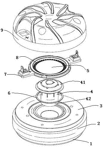 High-pitch loudspeaker with improved glottal catch mounting structure