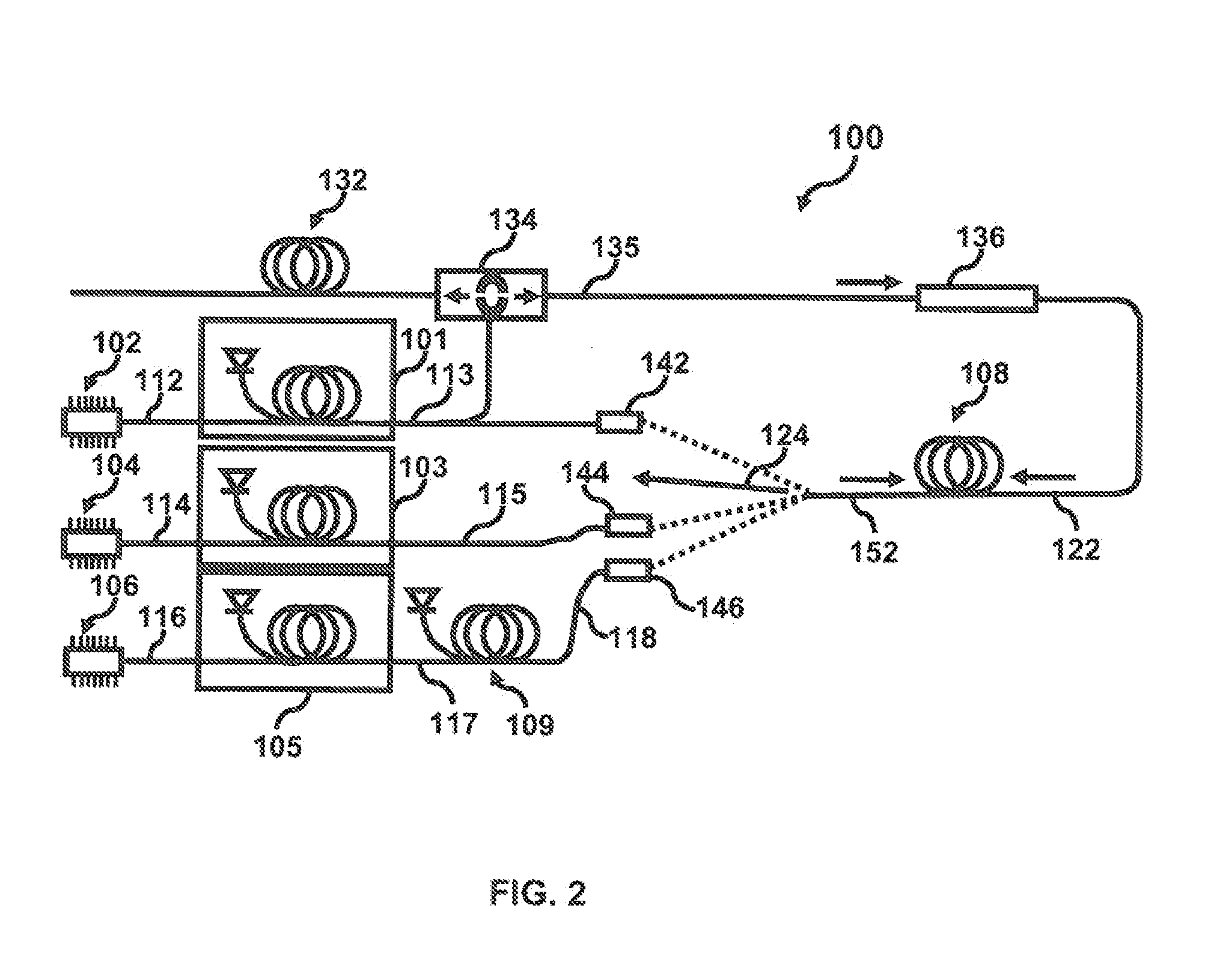Method for beam combination by seeding stimulated brillouin scattering in optical fiber