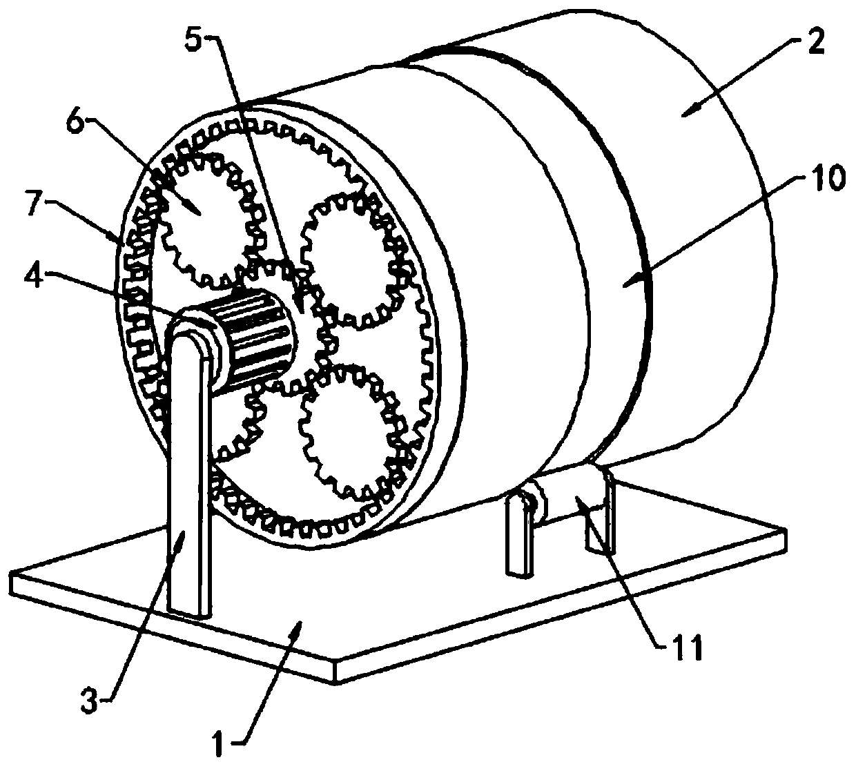 Engaged rotary crushing machine for rice