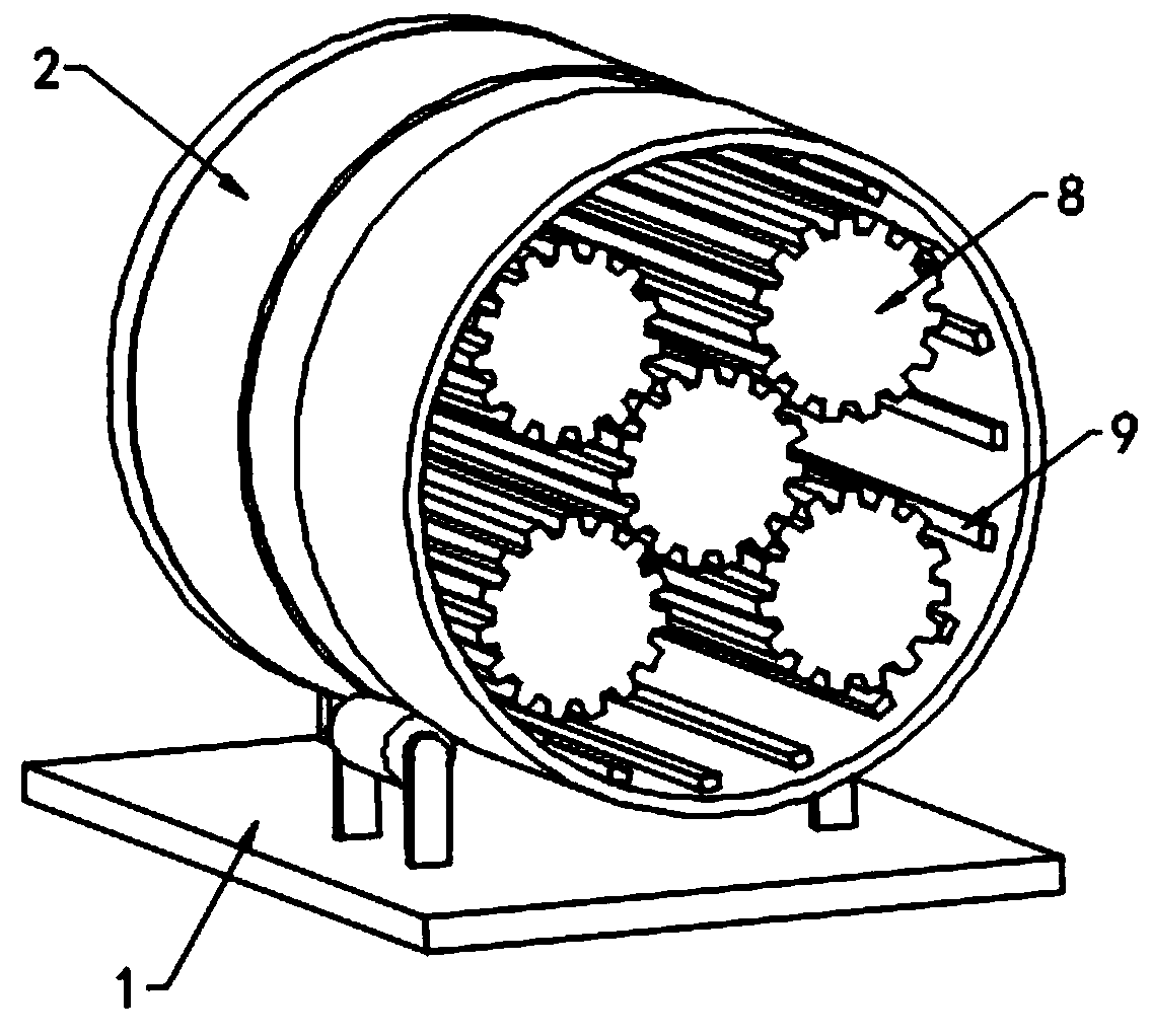 Engaged rotary crushing machine for rice