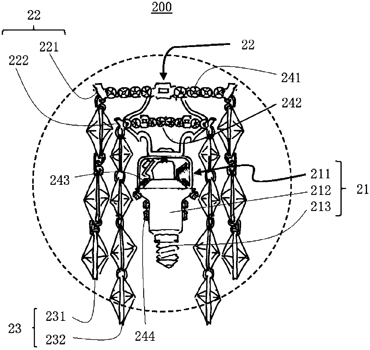 Crystal lamp structure