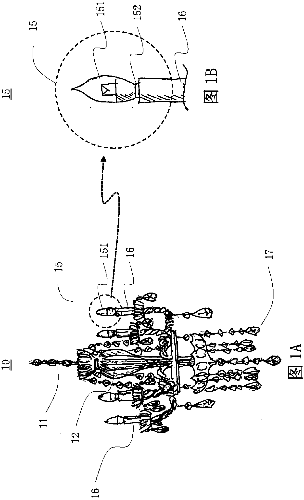 Crystal lamp structure