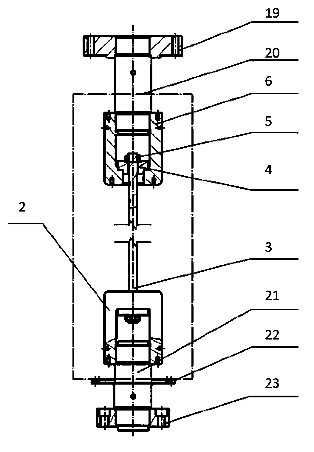 Large low-temperature fatigue experimental device for bolt