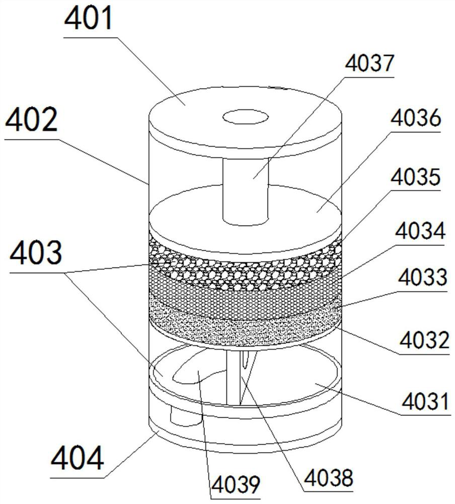 Waste gas reducing suction filtration device