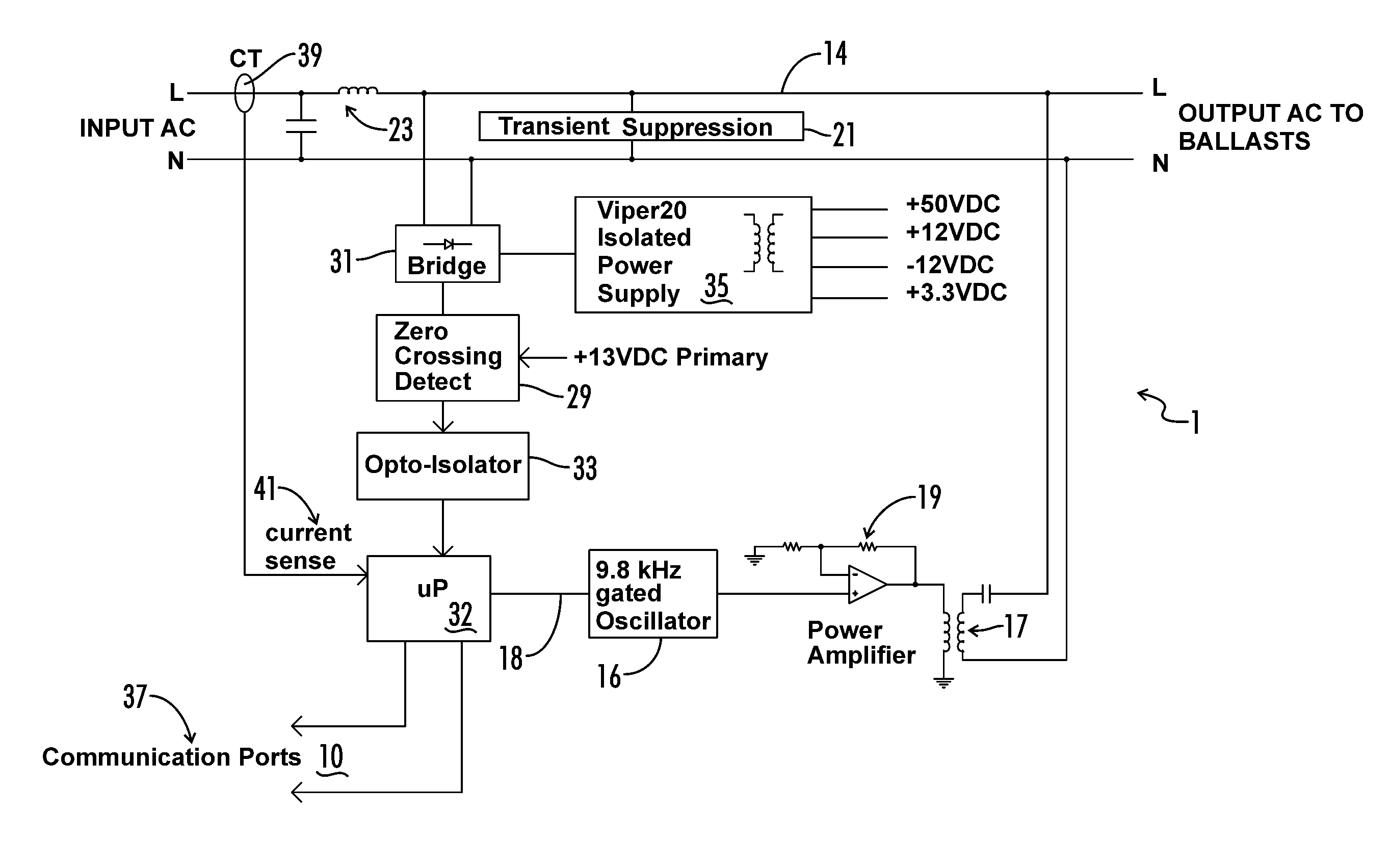 System and method for power line carrier communication using high frequency tone bursts