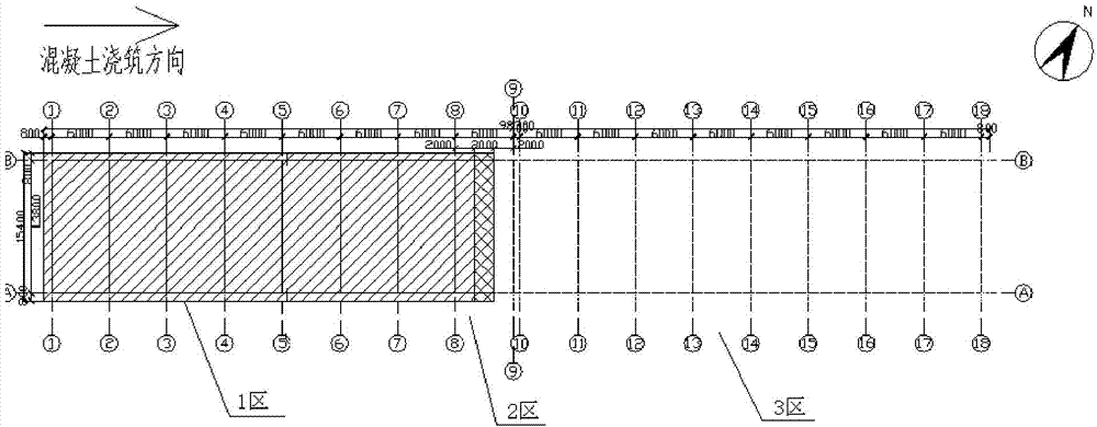 Concrete construction control method for preventing harmful cracks of wallboard