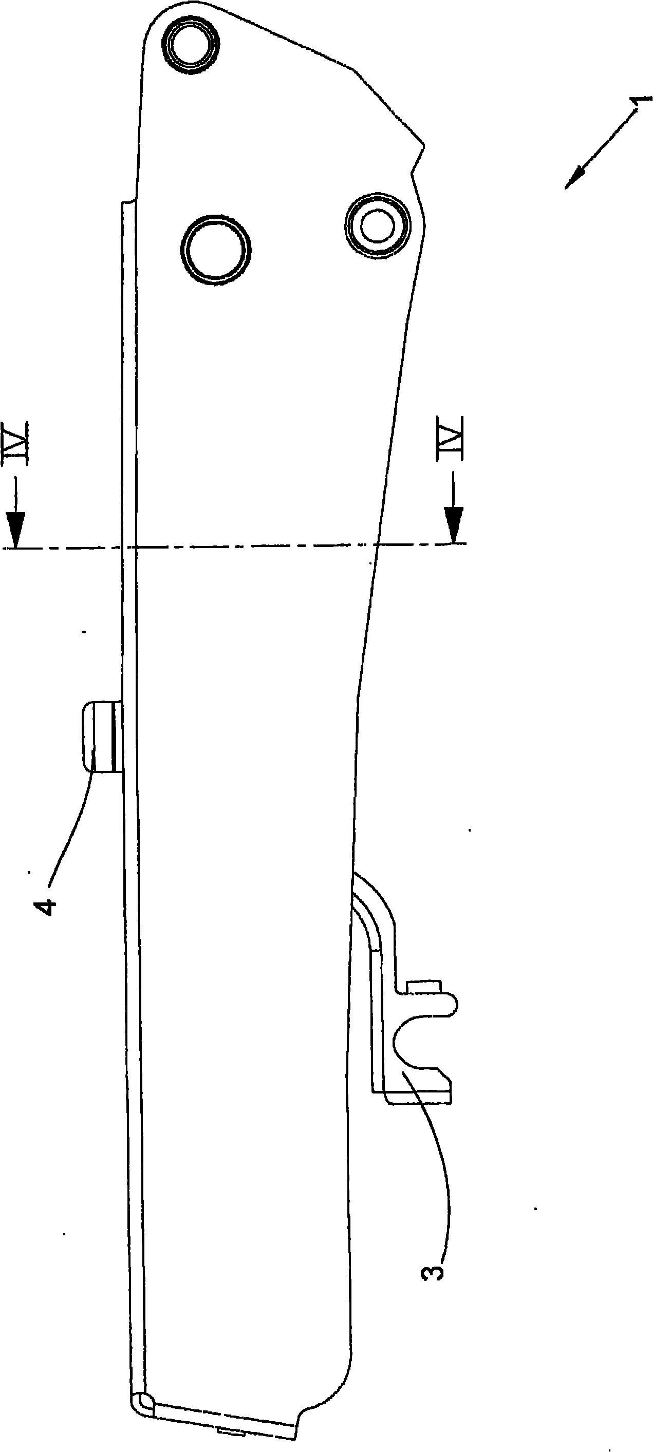 Upper cylinder carrying and load arm for a stretching unit