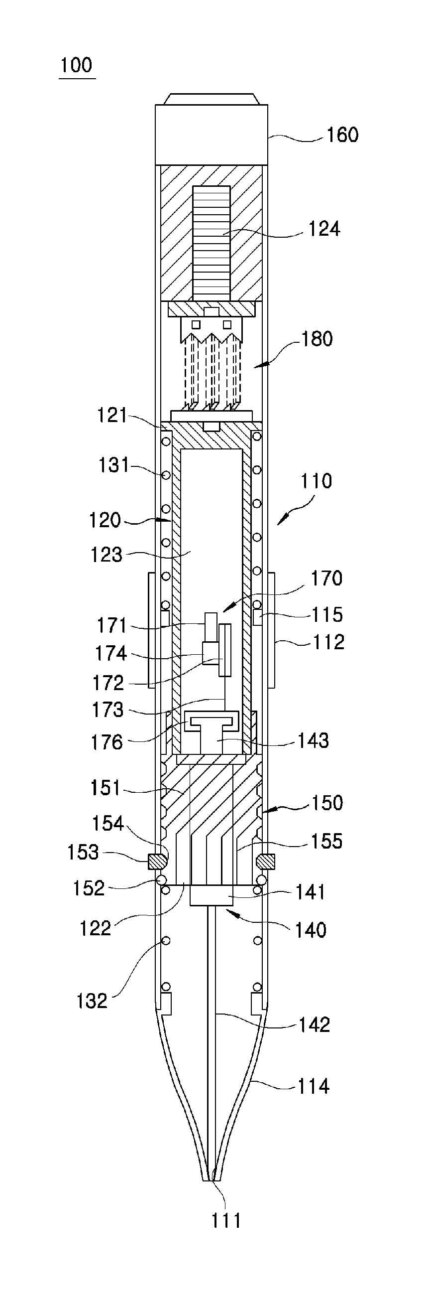 Pen type device for ultrasound guided fine needle aspiration cytology and biopsy