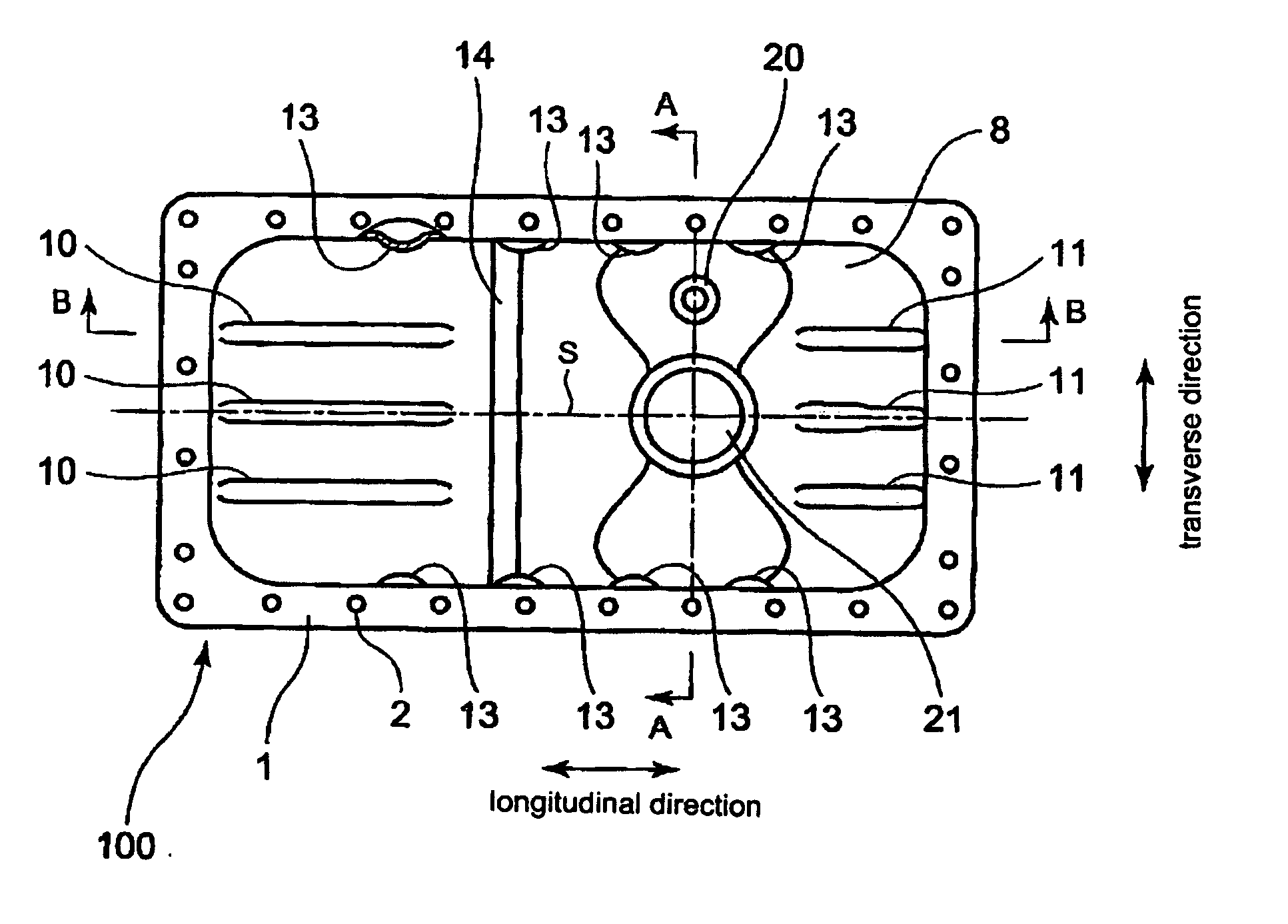 Oil pan structure and an engine therewith
