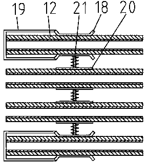 Elastic supporting structure of dense bus duct connector with jacks
