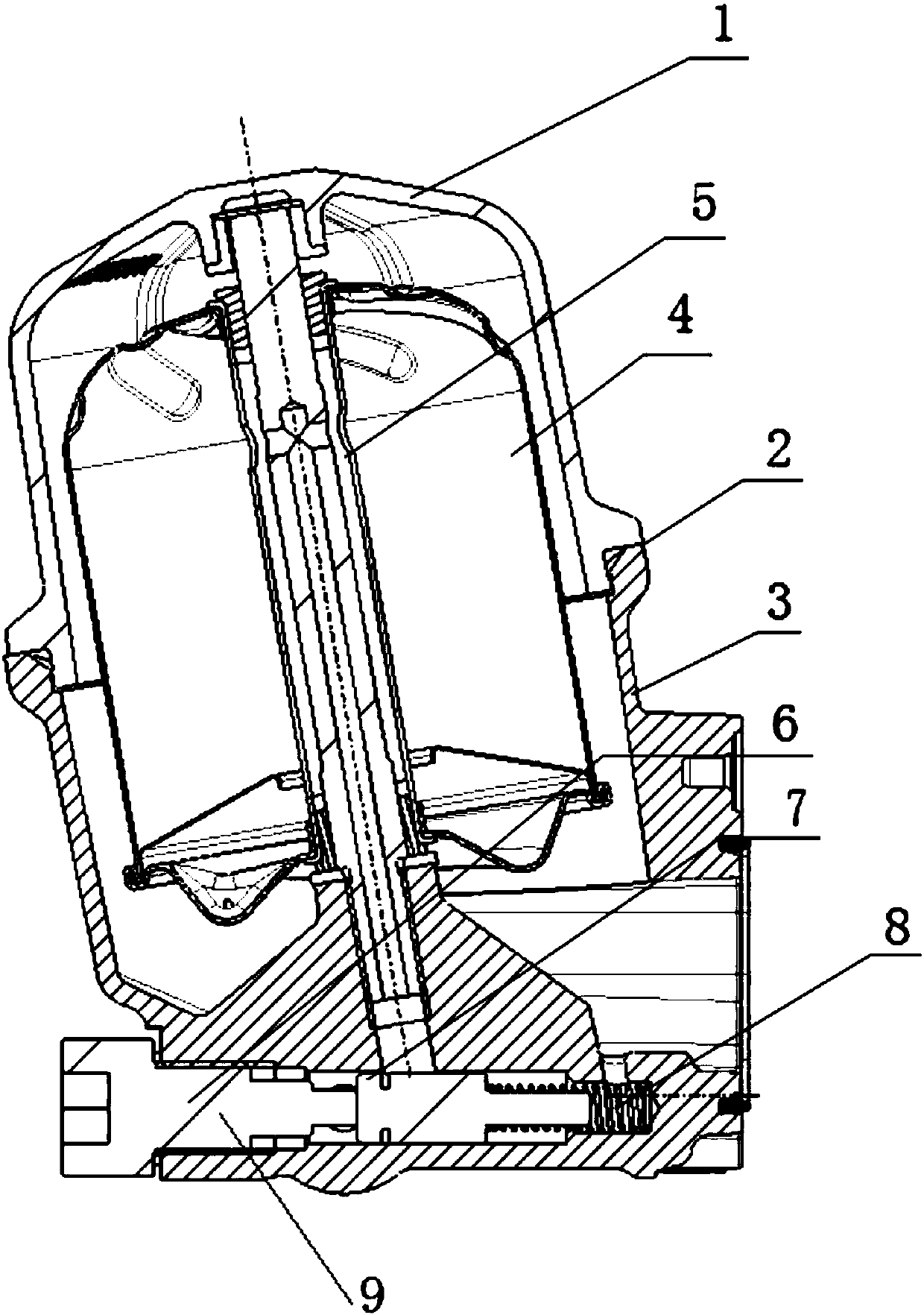 Centrifugal rotor filter device with two-way shut-off valve