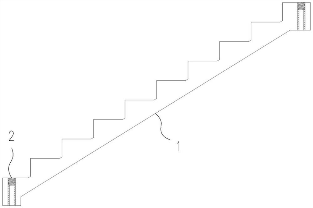 Method of construction of stairs using precast concrete landing slabs and support systems