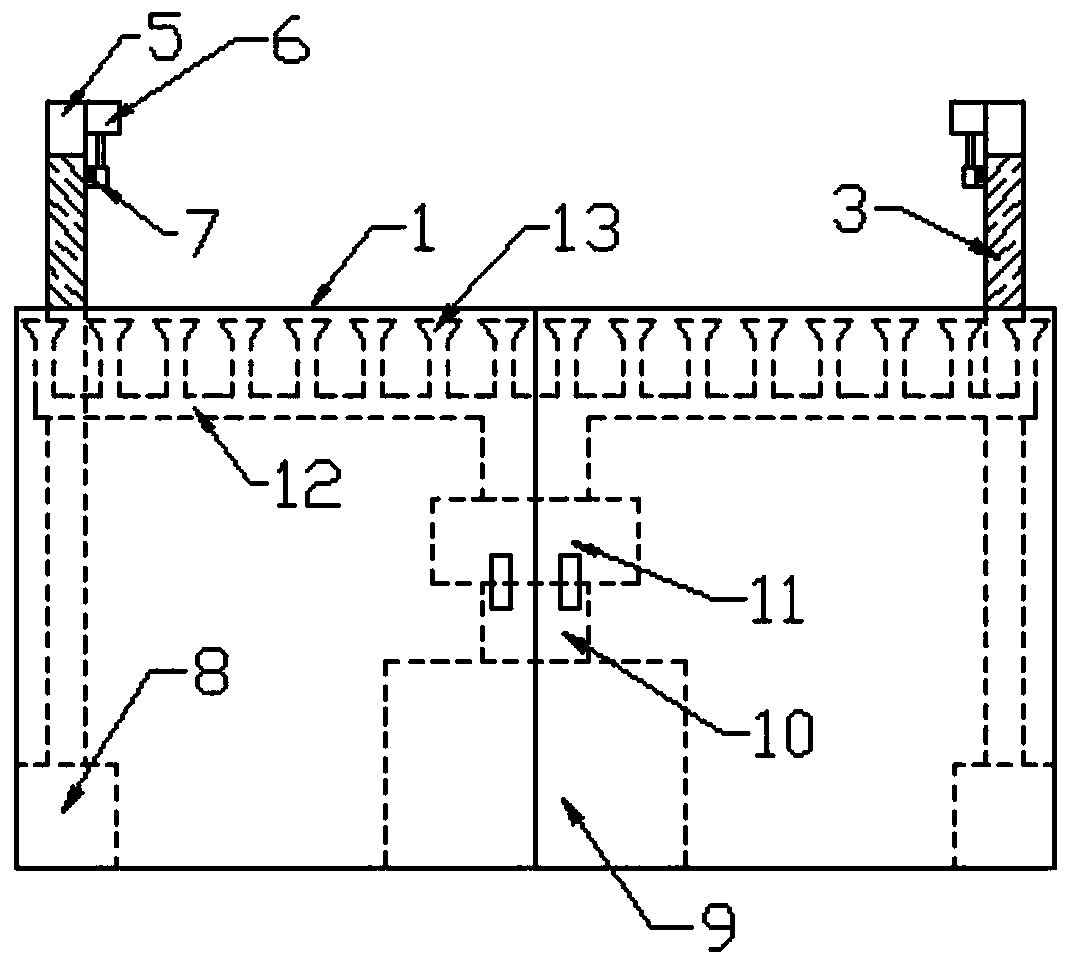 Efficient dedusting device used for polishing machine tool