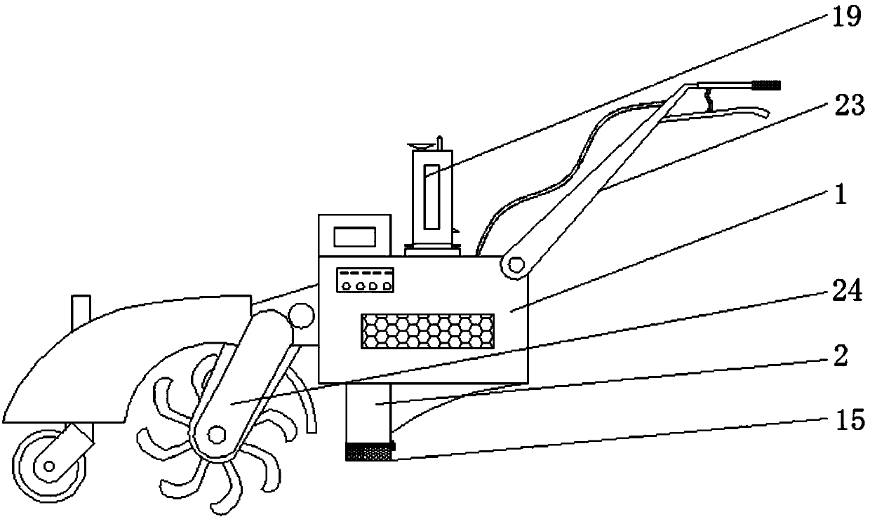 Agricultural planting grooving machine with watering function