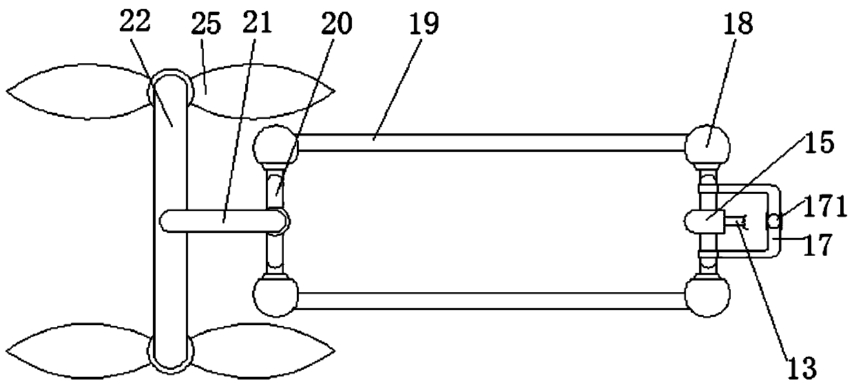 Direction-adjustable auxiliary device for mowing unmanned aerial vehicle