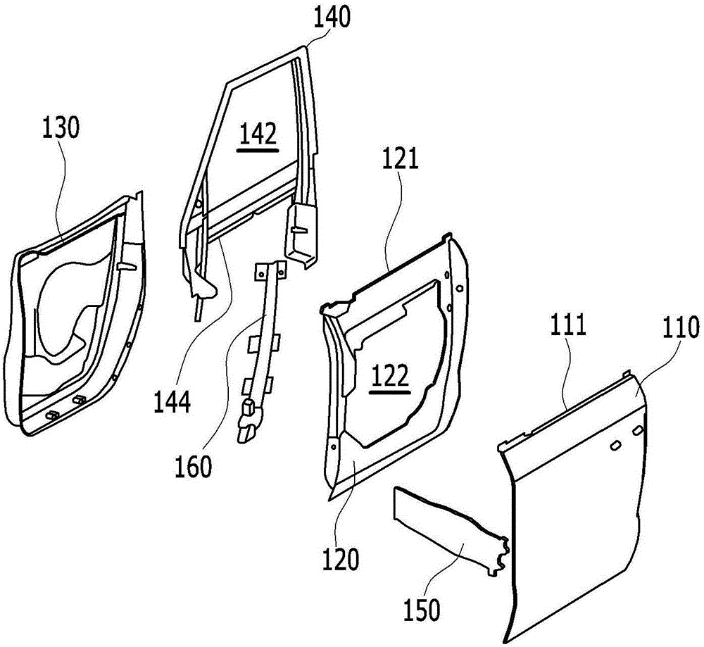 Door structure for vehicle