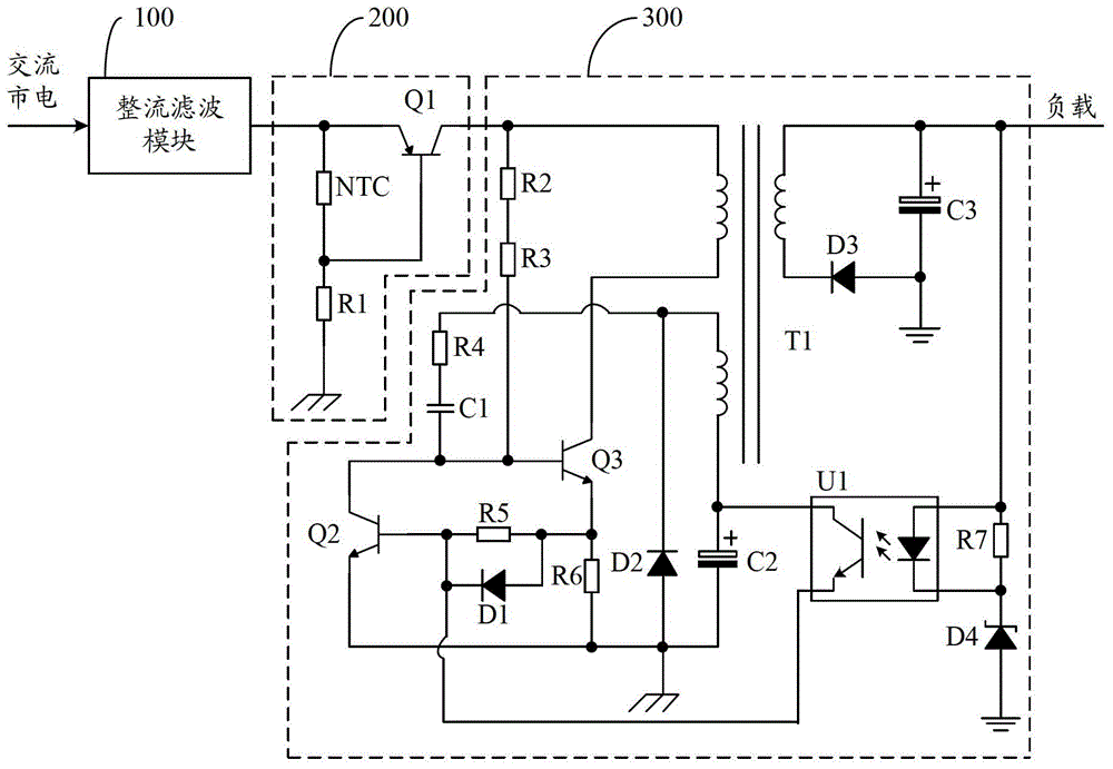 A kind of power circuit and power device