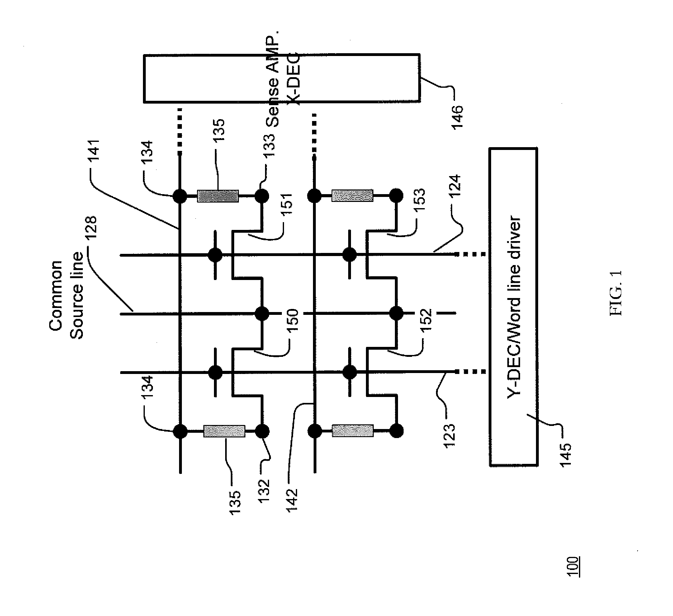 Bridge Resistance Random Access Memory Device and Method With A Singular Contact Structure