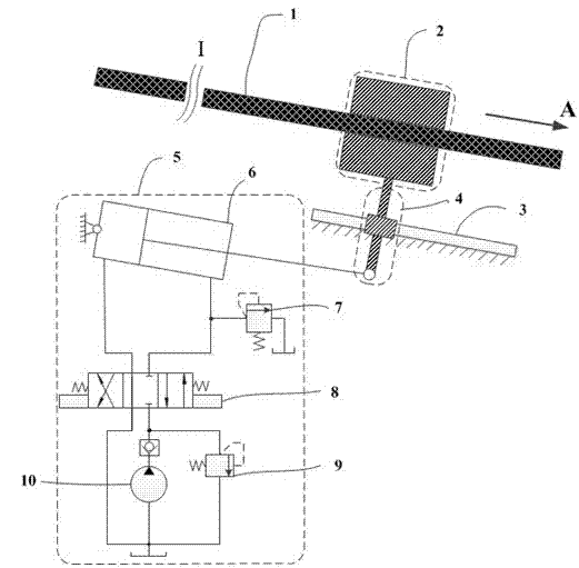 Downward-transportation belt conveyor broken-belt grasping energy absorption device and energy absorption method