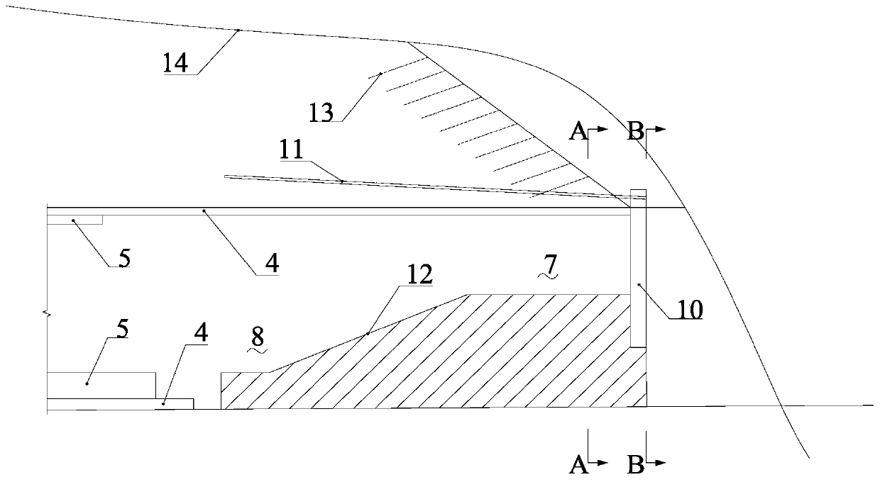 Tunnel digging-out supporting structure and construction method thereof