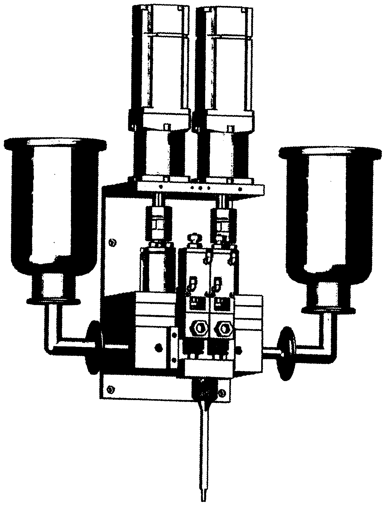 An antenna automatic quantitative potting device