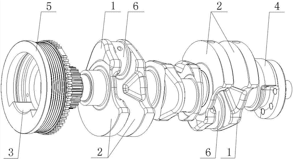 Vehicle, engine and crankshaft balance structure of engine