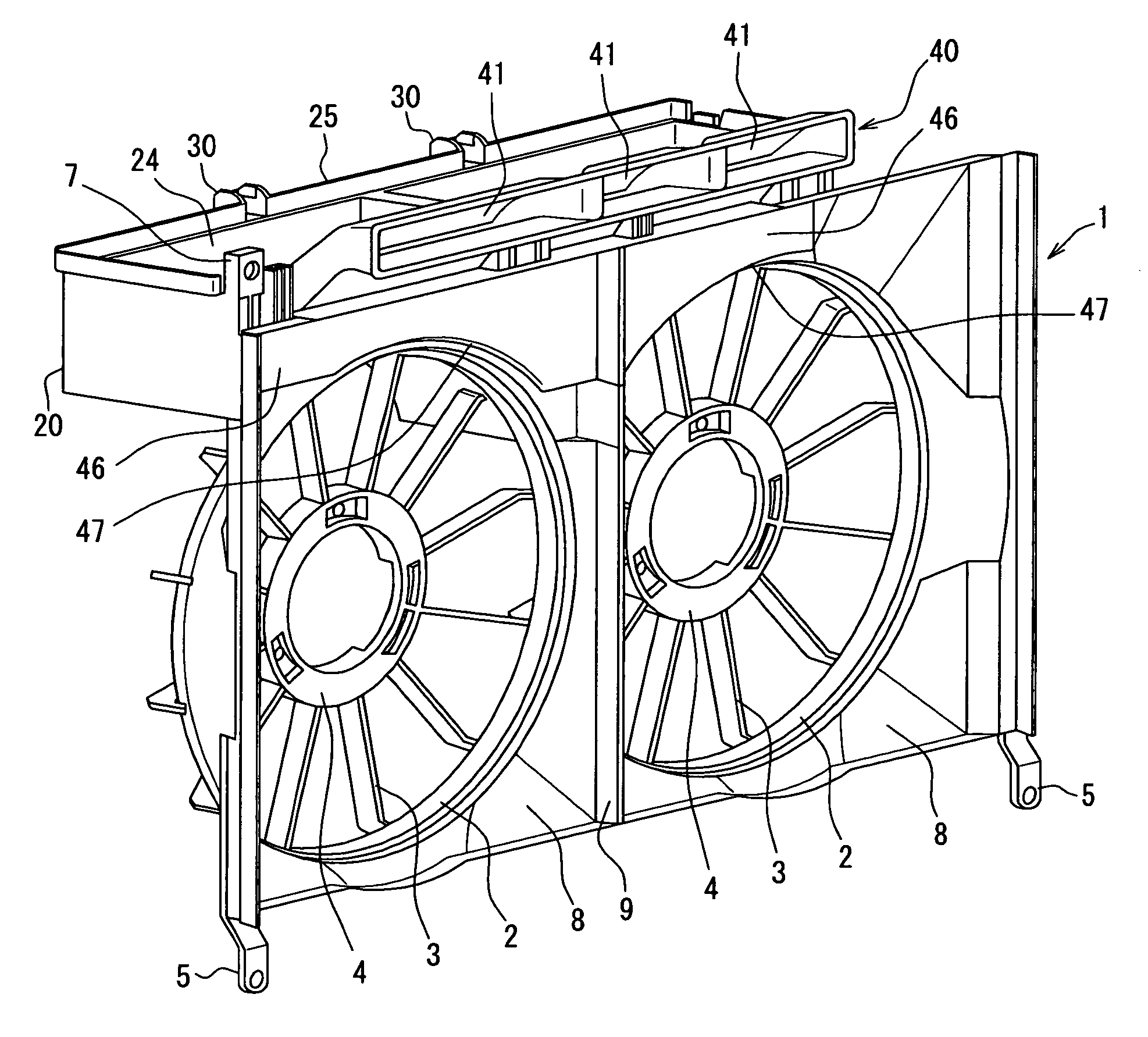 Air cleaner unit for vehicle and fan shroud having the same