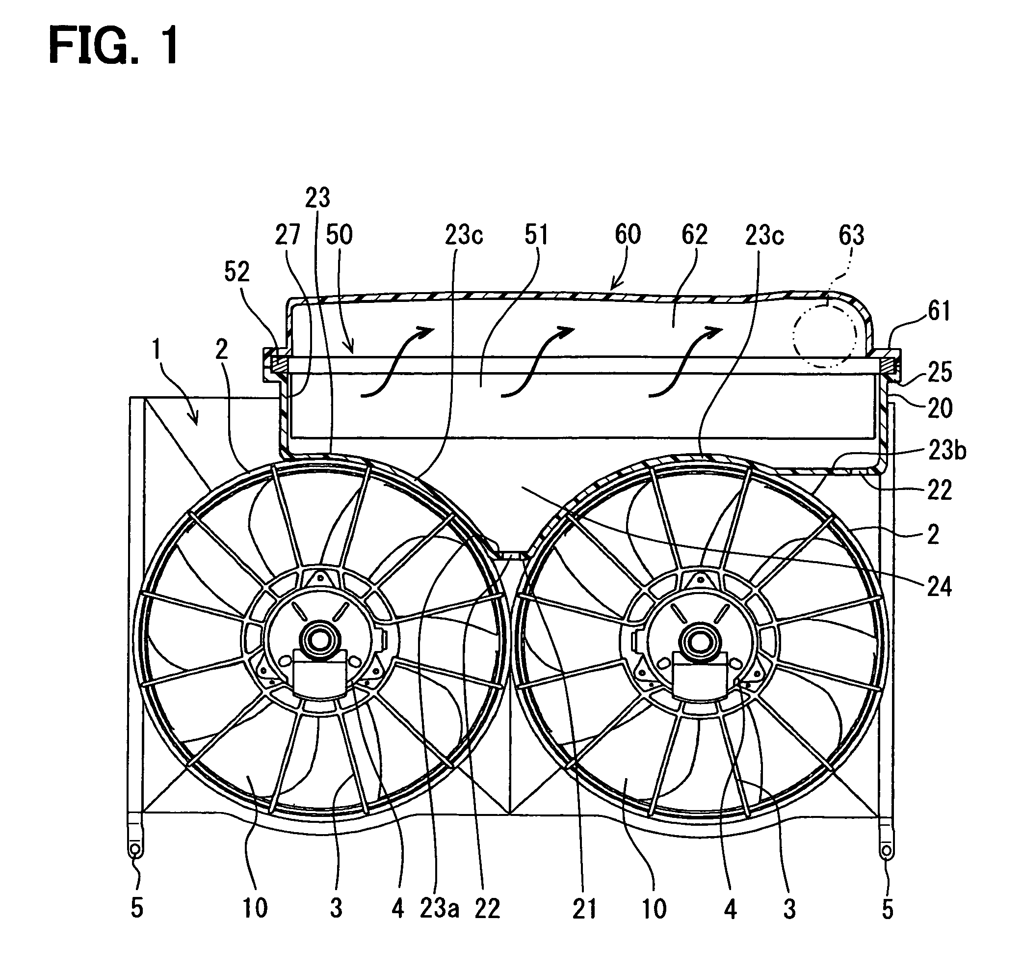 Air cleaner unit for vehicle and fan shroud having the same