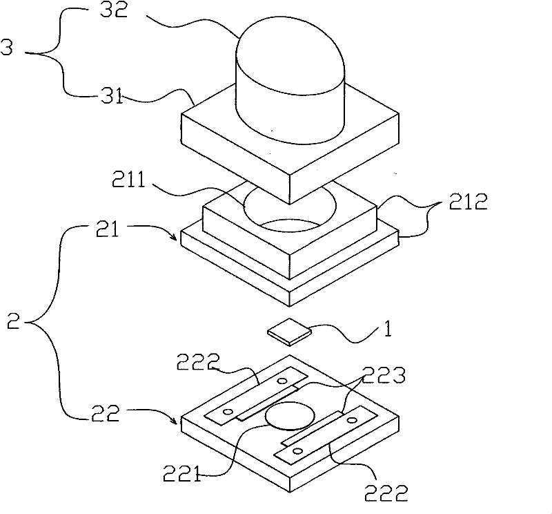 Surface mounted device (SMD) type light emitting diode (LED) device for outdoor display screen and display module using SMD type LED device