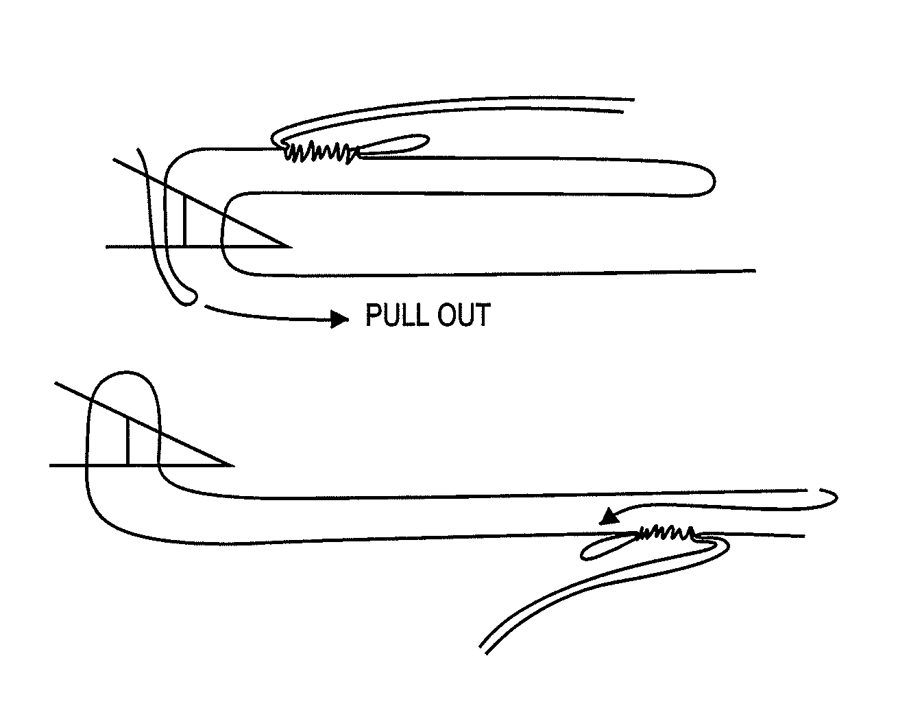 Pre-tied surgical knots for use with suture passers