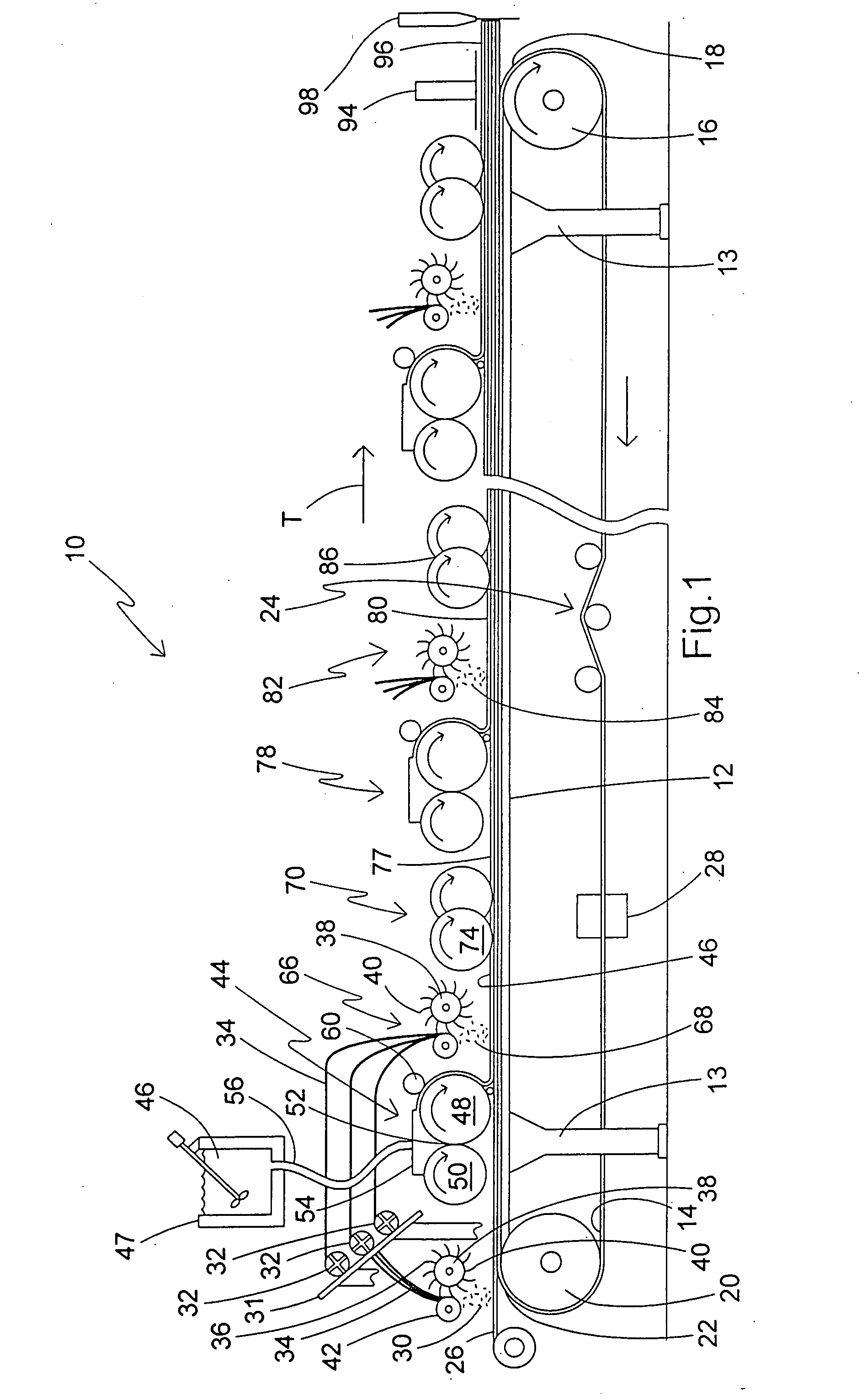 Multi-layer process and apparatus for producing high strength fiber-reinforced structural cementitious panels