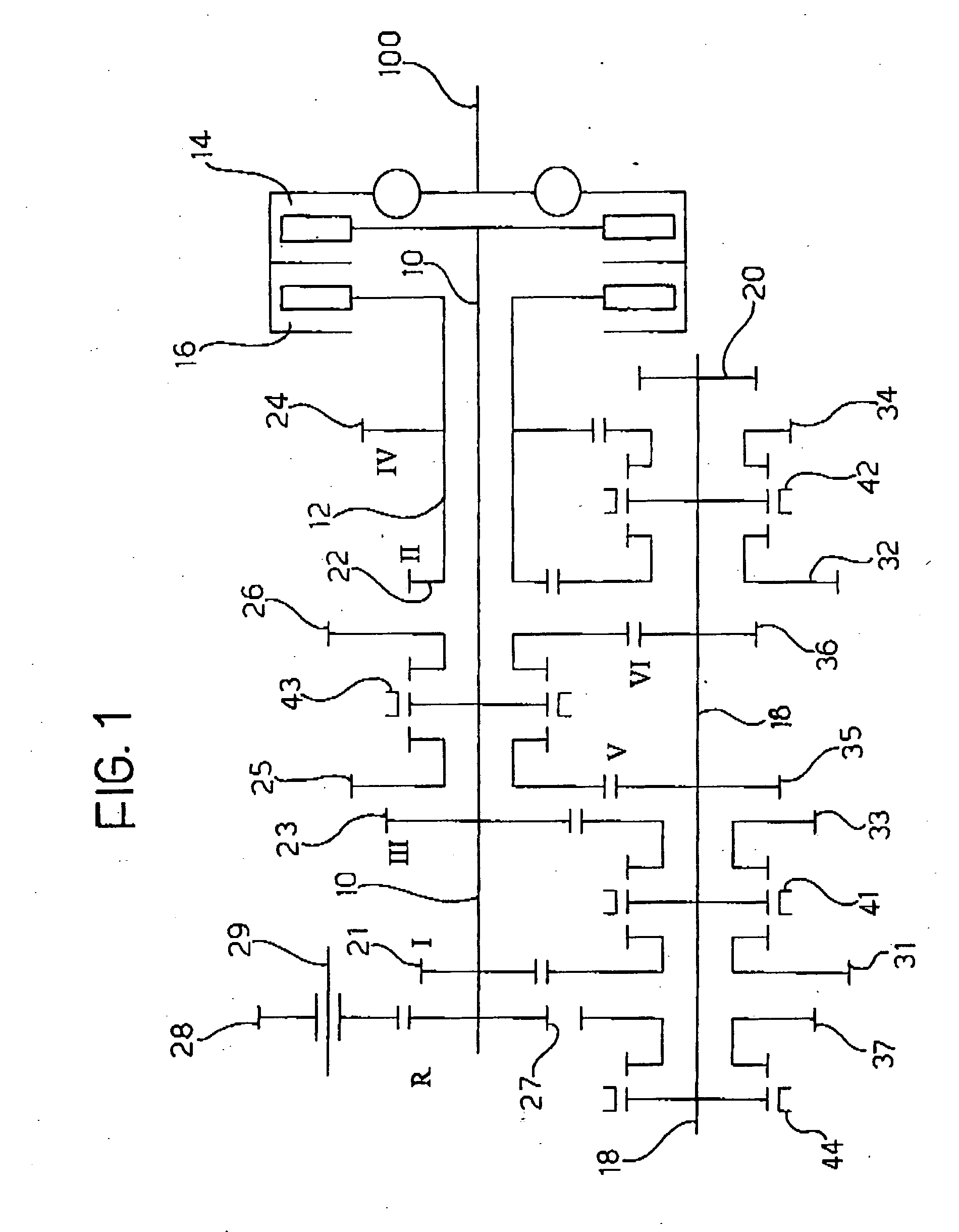 Double-clutch transmission architecture for a motor vehicle