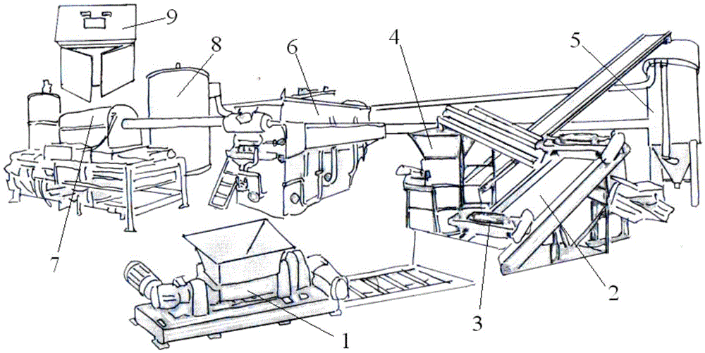 Electrical control device of town domestic garbage treatment system