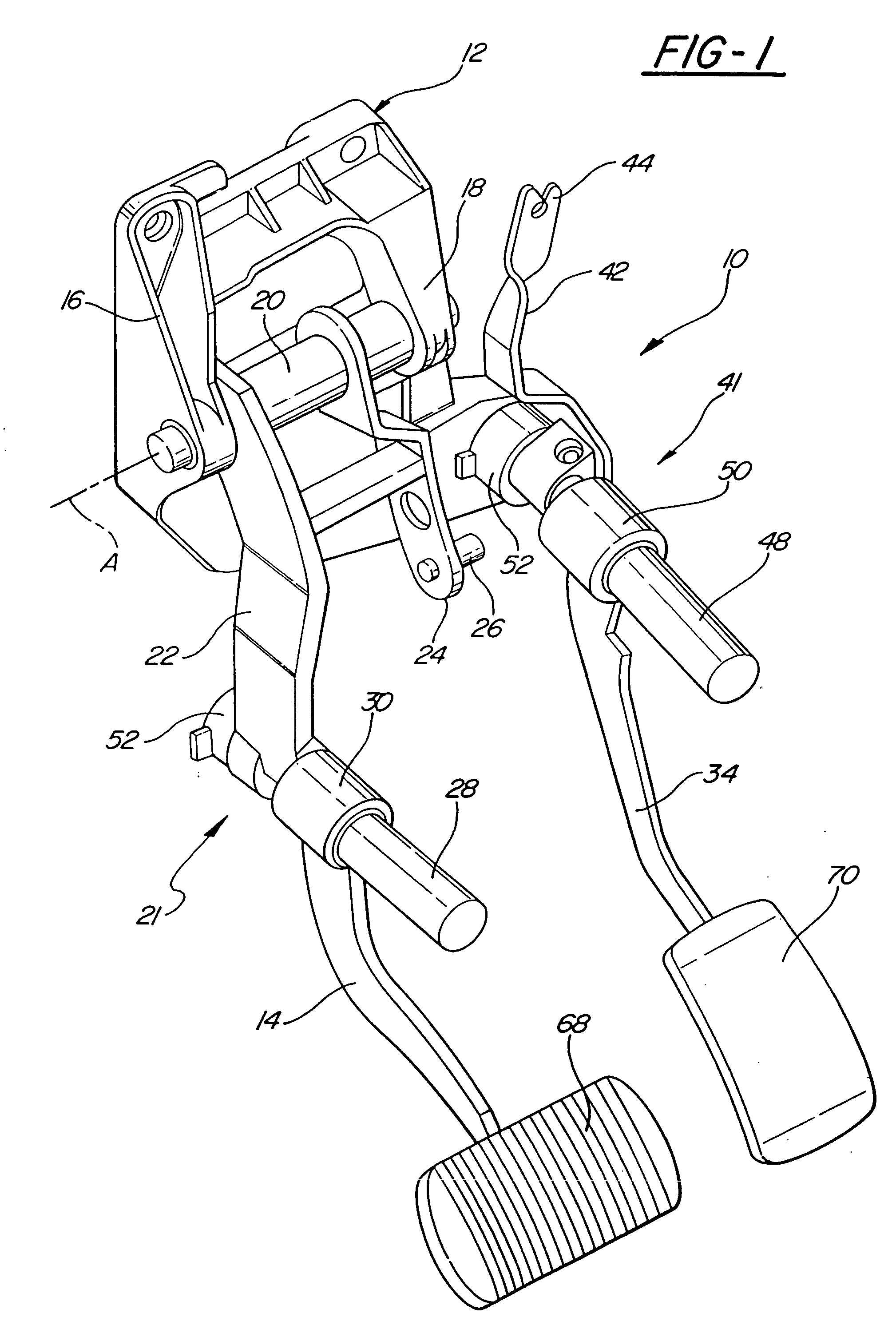 Stepping motor direct drive adjustable pedal assembly