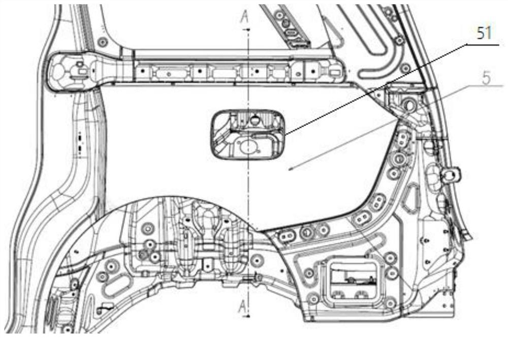 Electric automobile side wall outer plate supporting assembly structure and automobile